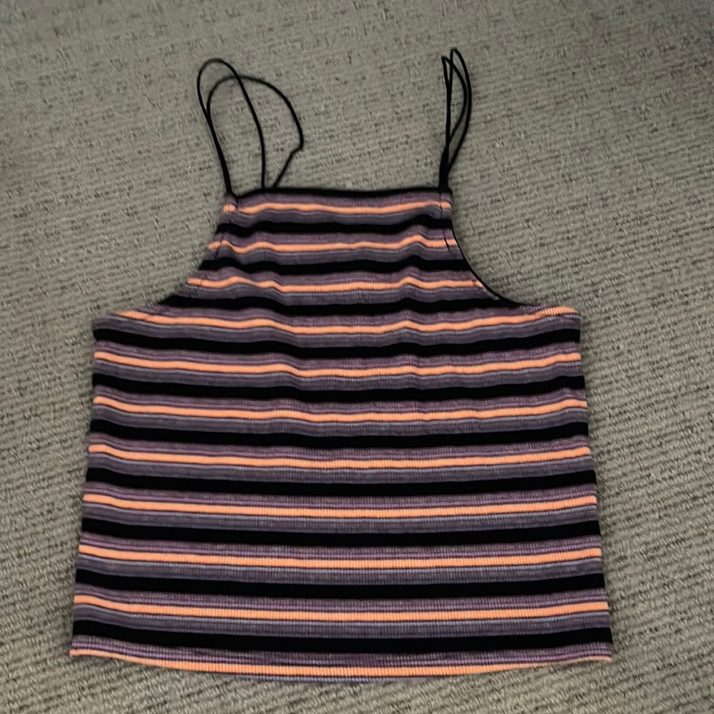 Multi-colored halter top